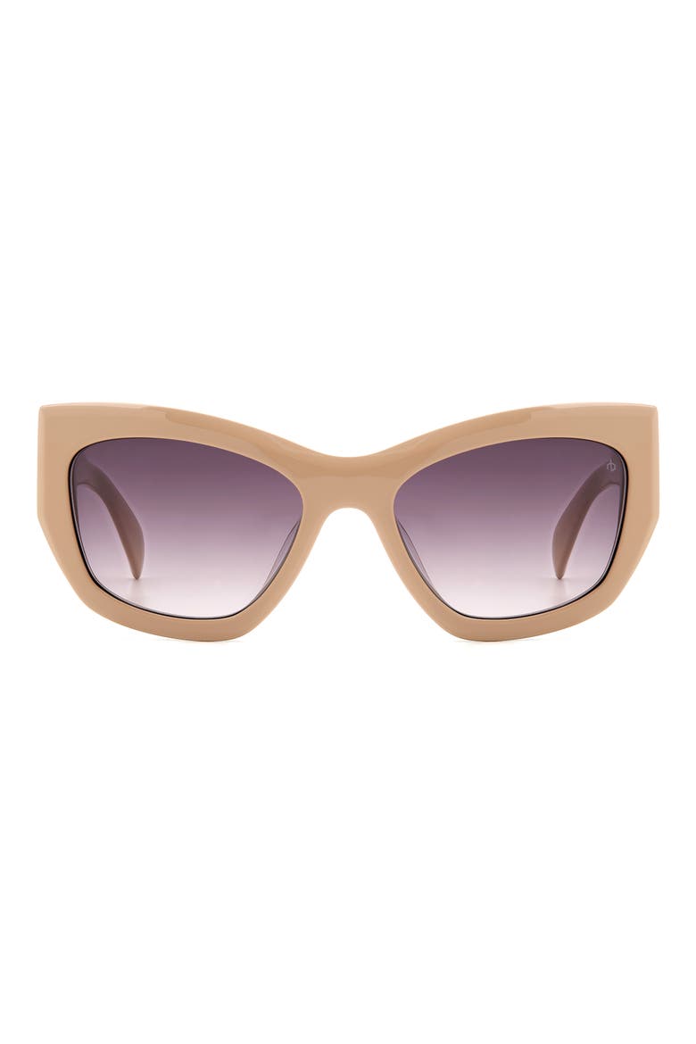 56mm Gradient Cat Eye Sunglasses, Main, color, BEIGE