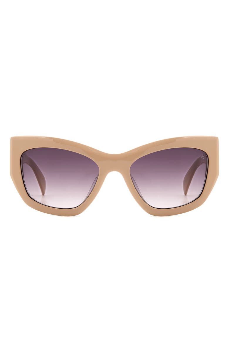 rag & bone 56mm Gradient Cat Eye Sunglasses, Main, color, Beige