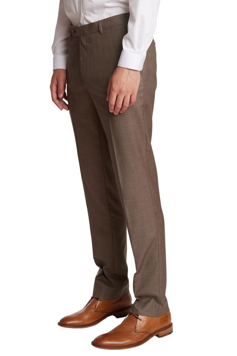 Modern Fit Downing Dress Pants, Alternate, color, DARK KHAKI SHARK