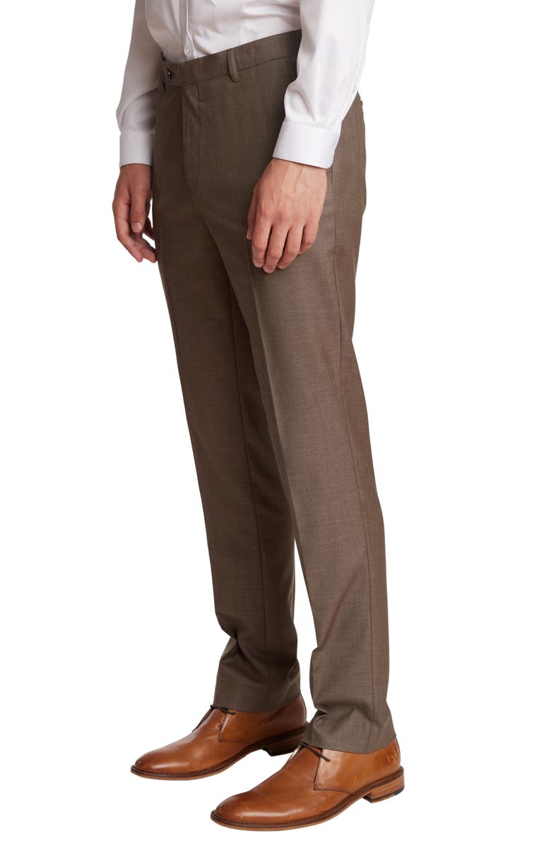 PAISLEY & GRAY Modern Fit Downing Dress Pants, Alternate, color, Dark Khaki Shark