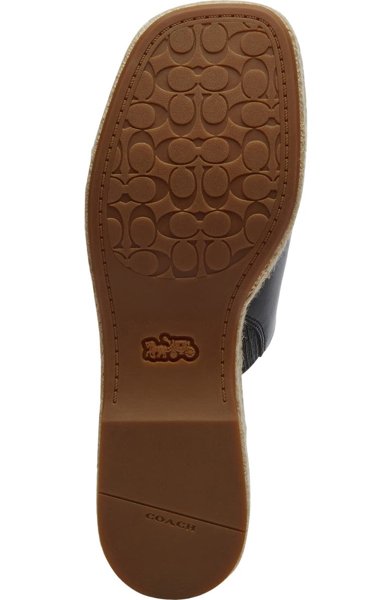 COACH Espadrille Platform Wedge Slide Sandal, Alternate, color, Black