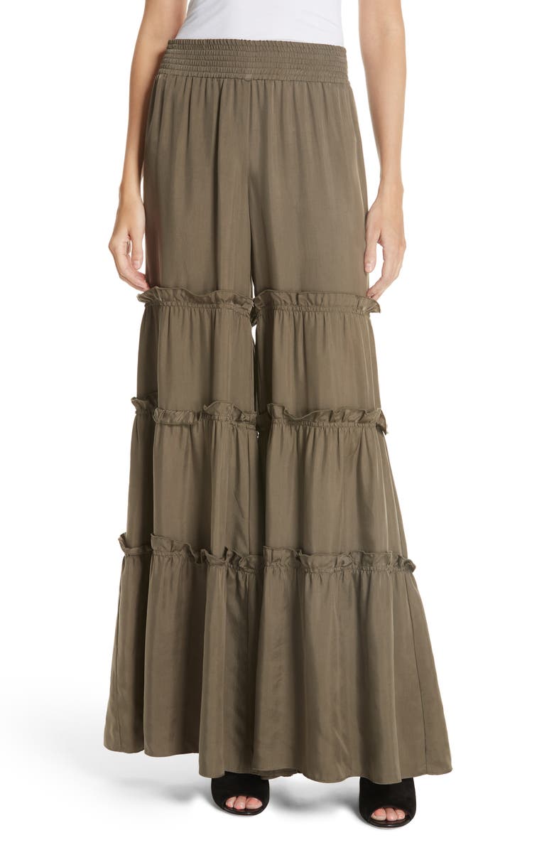 Cinq à Sept Avery Ruffle Tier Pants, Main, color,