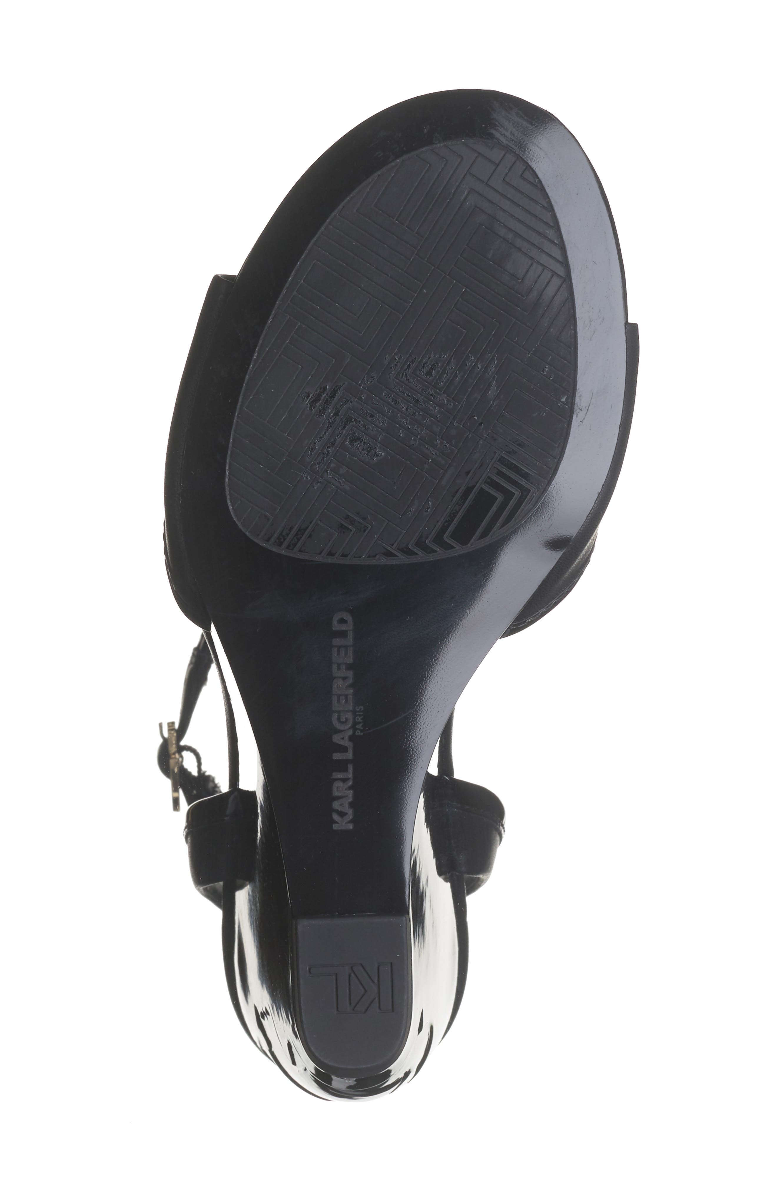 KARL LAGERFELD PARIS Kersey Wedge Sandal, Alternate, color, Black