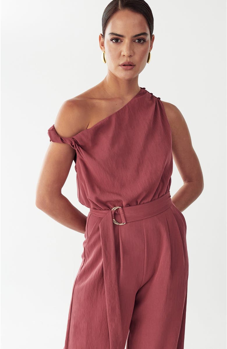 BWLDR Mariah Jumpsuit, Alternate, color, Rosewood