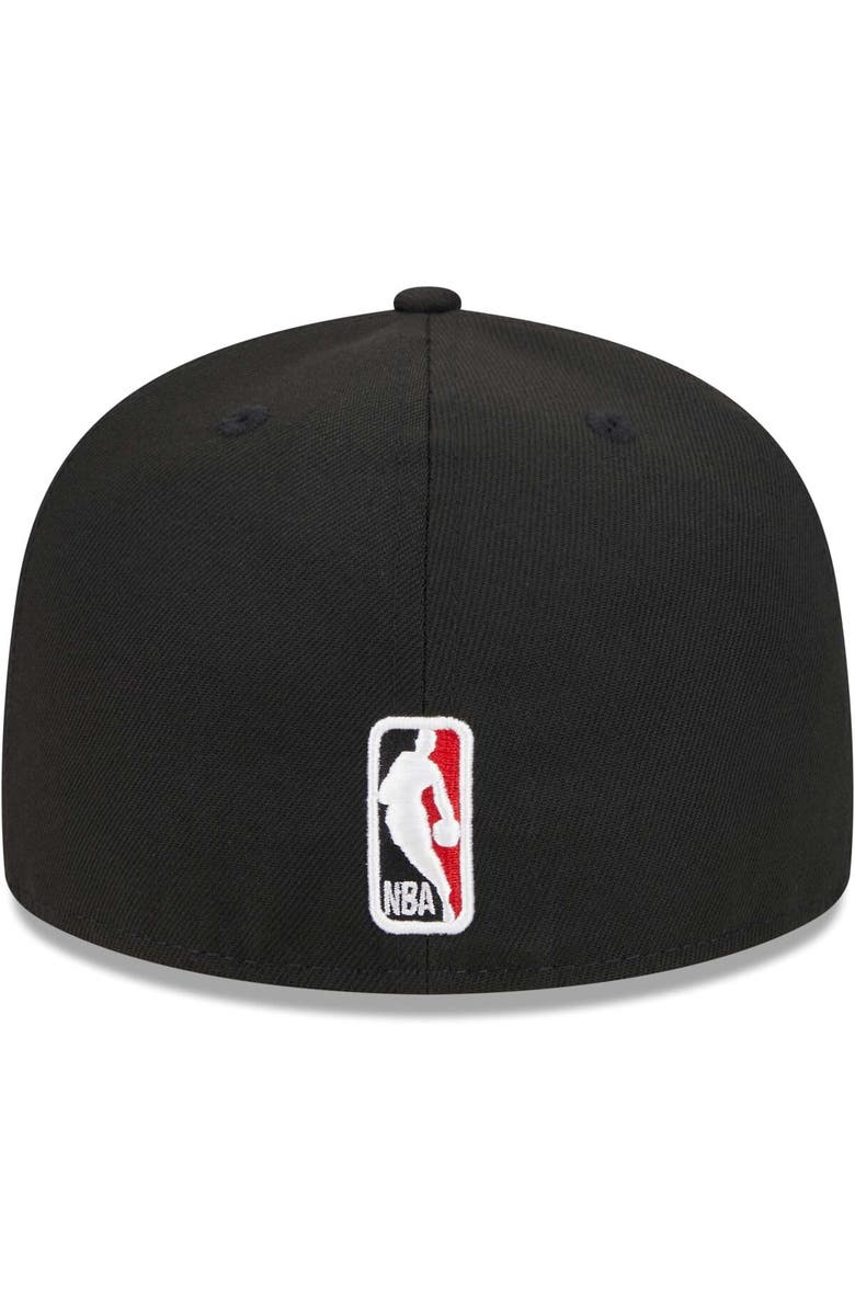 New Era Men's New Era Black Chicago Bulls Checkerboard UV 59FIFTY Fitted Hat, Alternate, color, 
