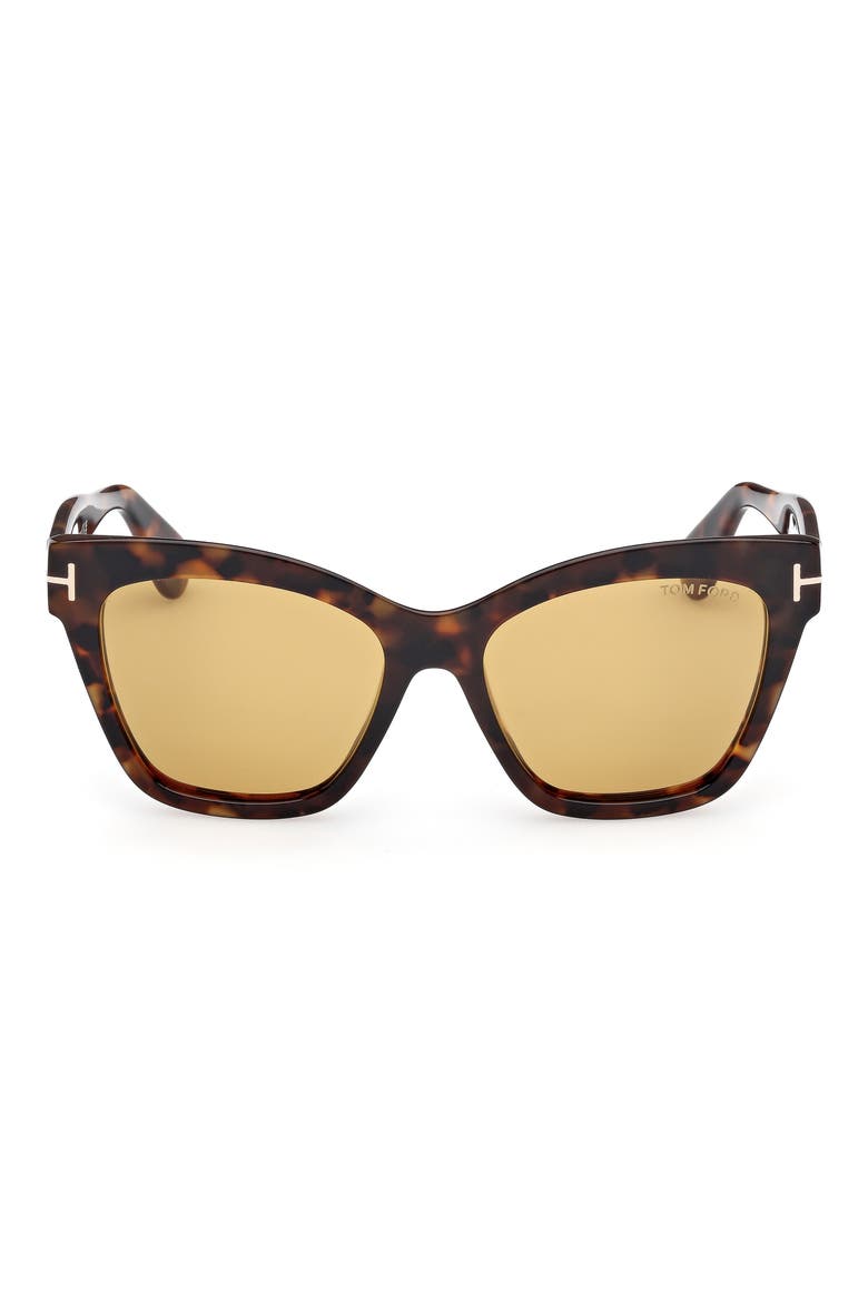 55mm Butterfly Sunglasses, Main, color, DARK HAVANA / BROWN