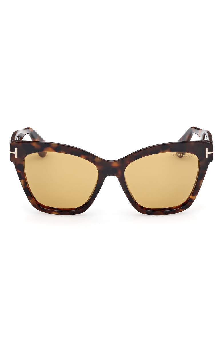 TOM FORD 55mm Butterfly Sunglasses, Main, color, Dark Havana / Brown