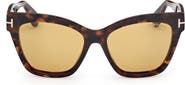 TOM FORD 55mm Butterfly Sunglasses