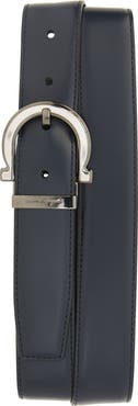 FERRAGAMO Gancio Reversible Leather Belt
