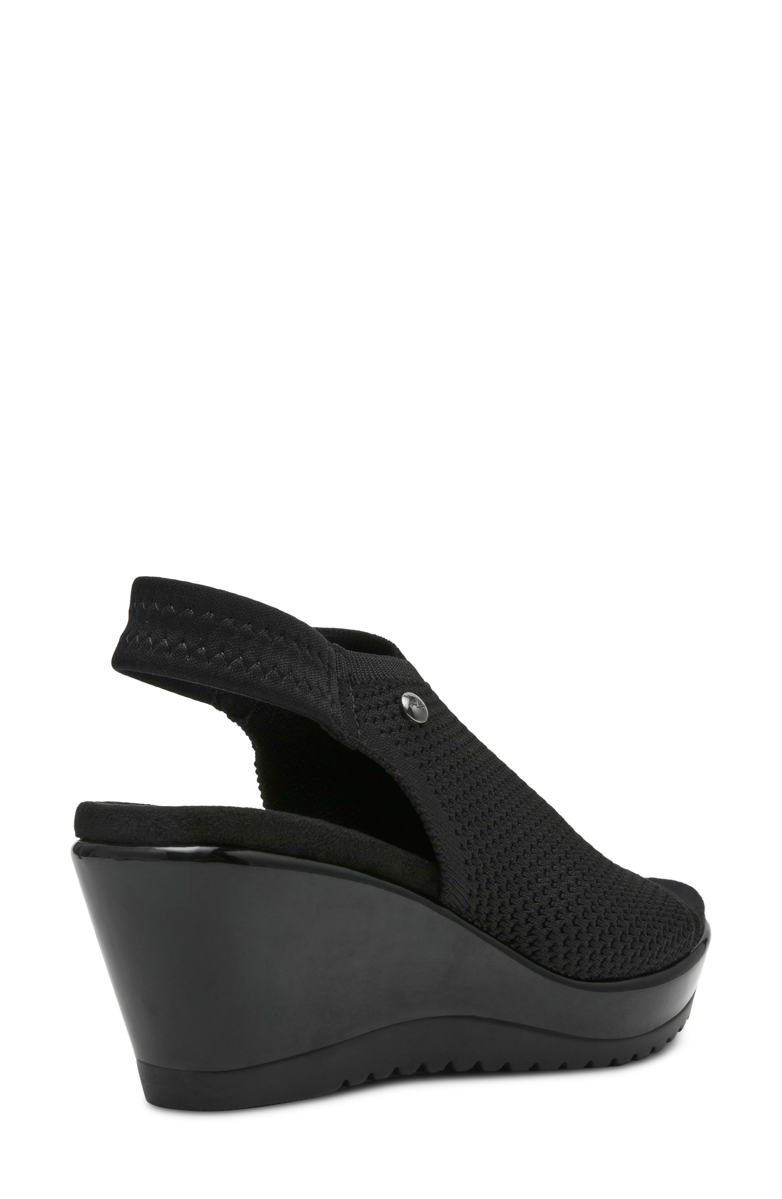 Ronnah Wedge Sandal, Alternate, color, BLACK-SBLK