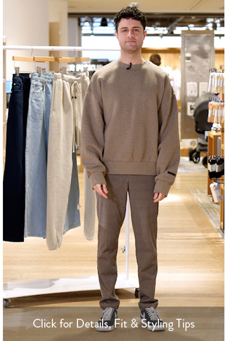 Classic Fit Fleece Crewneck Sweatshirt video
