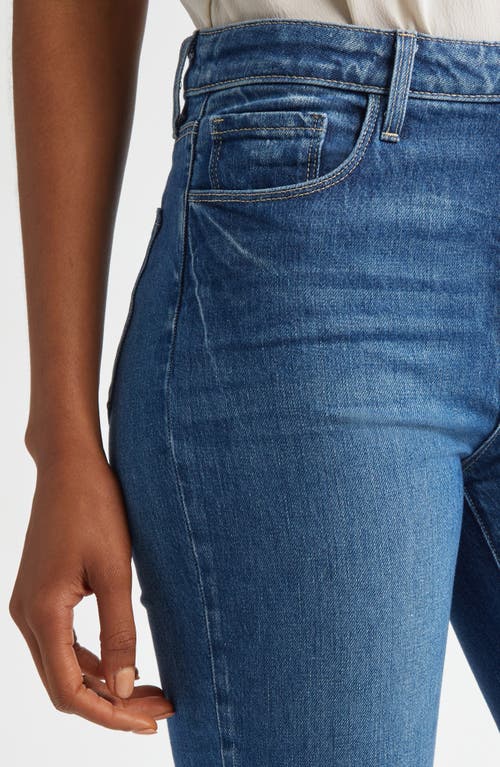 L Agence Kendra Cropped Distressed High-rise Flared Jeans