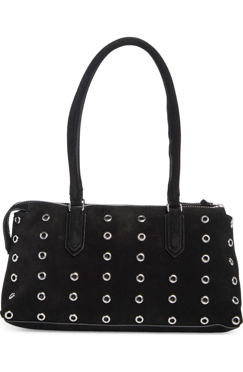 Rebecca Minkoff Industry Suede Shoulder Bag, Main, color, Black