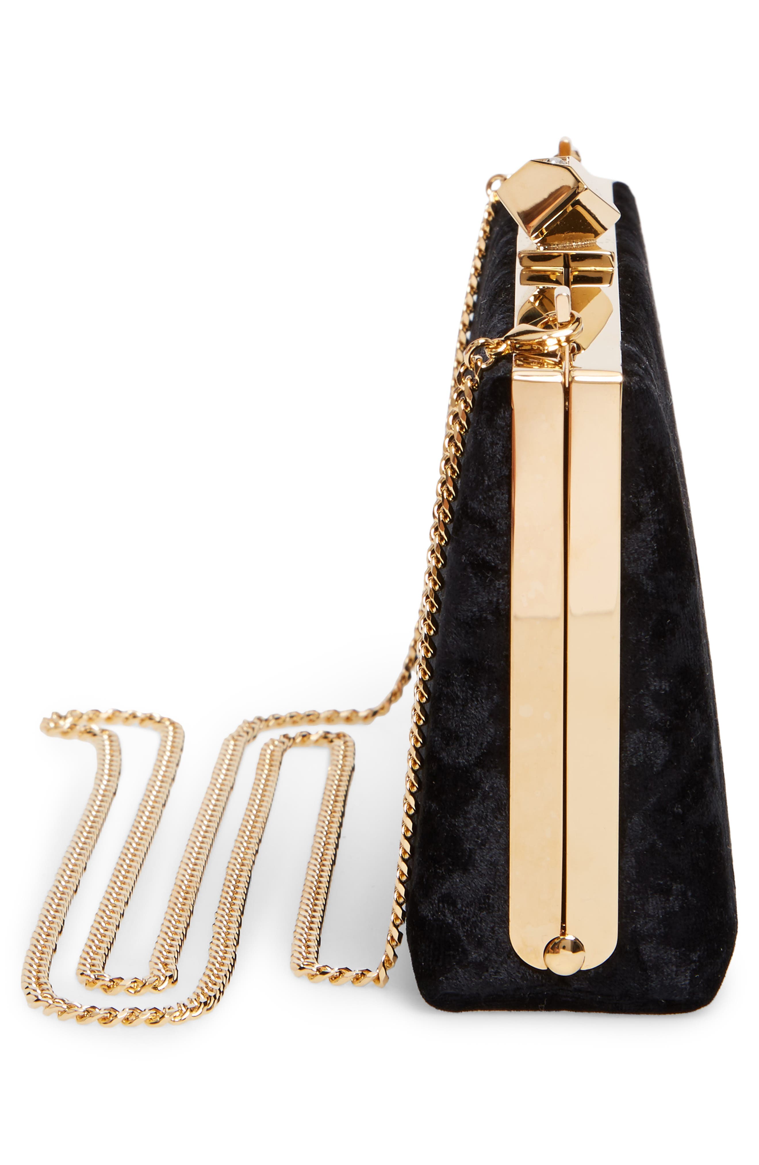 Jimmy Choo Celeste Velvet Clutch, Alternate, color, 