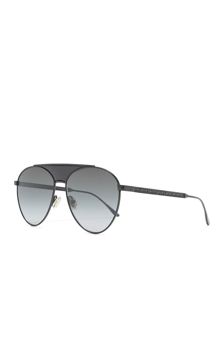 Jimmy Choo Ave 58mm Aviator Brow Bar Sunglasses, Alternate, color, 
