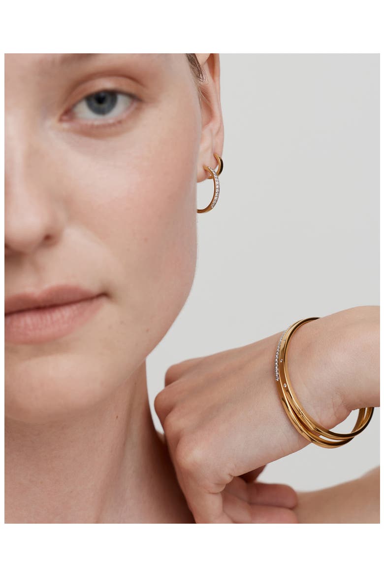 Essential Lab Grown Diamond Bangle, Alternate, color, 18K GOLD VERMEIL / DIAMOND