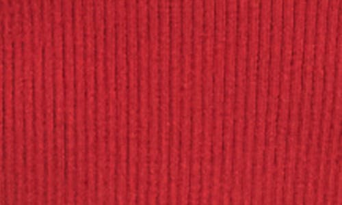 Karen Kane V Neck Ribbed Sweater In Red