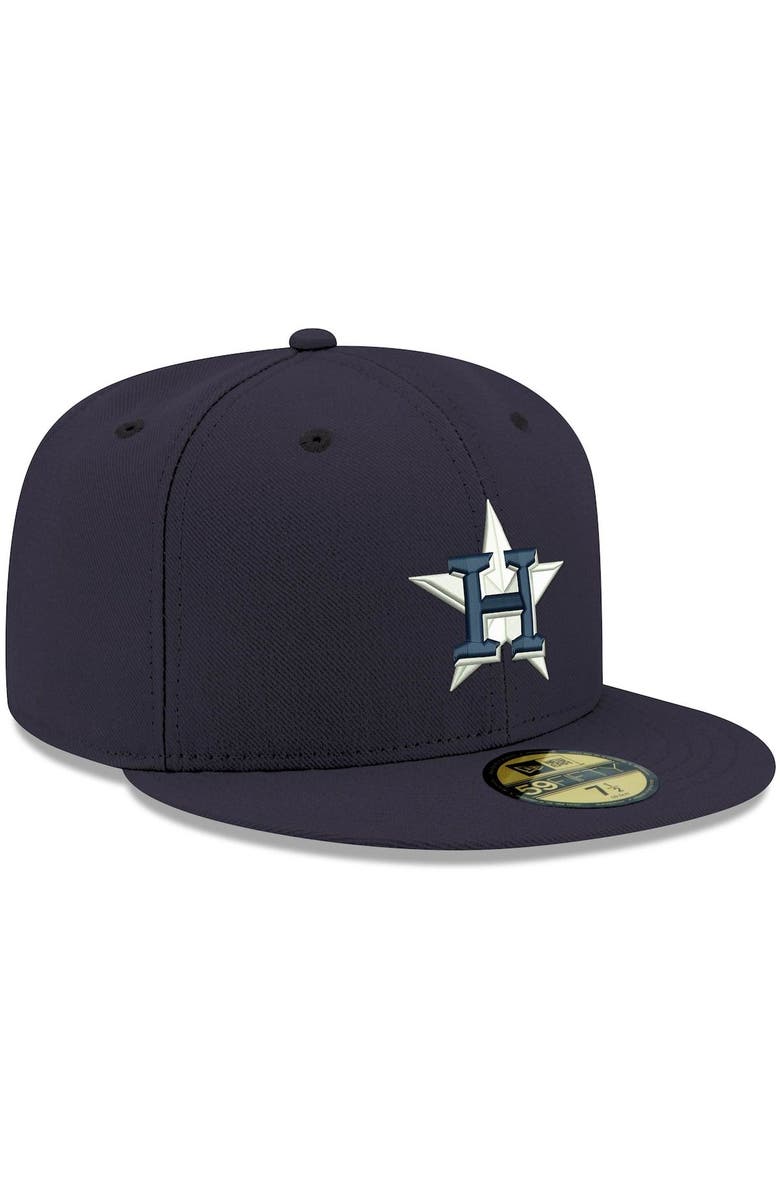New Era Men's New Era Navy Houston Astros White Logo 59FIFTY Fitted Hat, Alternate, color, Navy