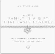 A Littles & Co A Little 'Family Is A Gift That Lasts Forever' Bracelet In Silver Plating