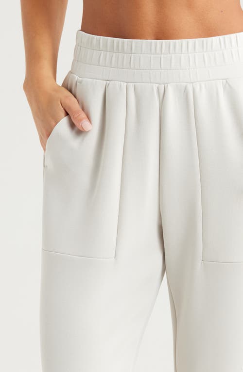 Shop Zella High Waist Ultrasoft Knit Joggers In Grey Moonbeam