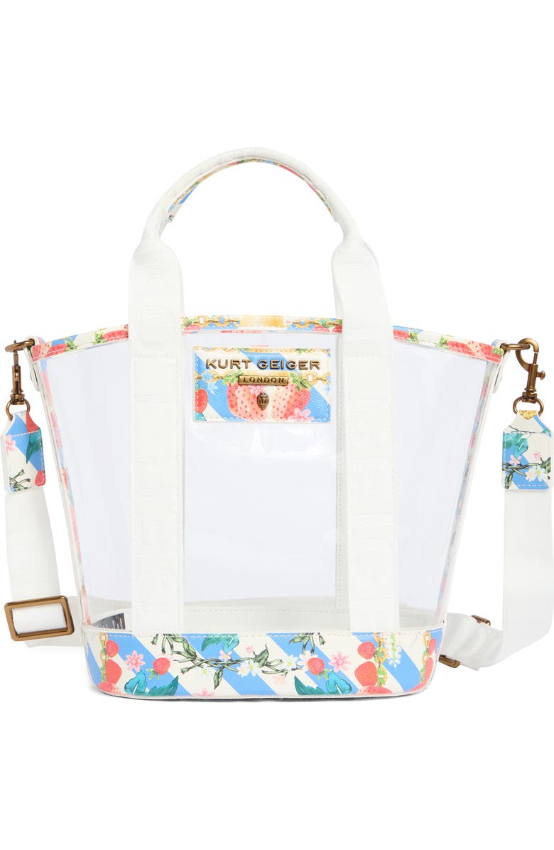 Kurt Geiger London Small Hampstead Vinyl Tote, Main, color, Open White