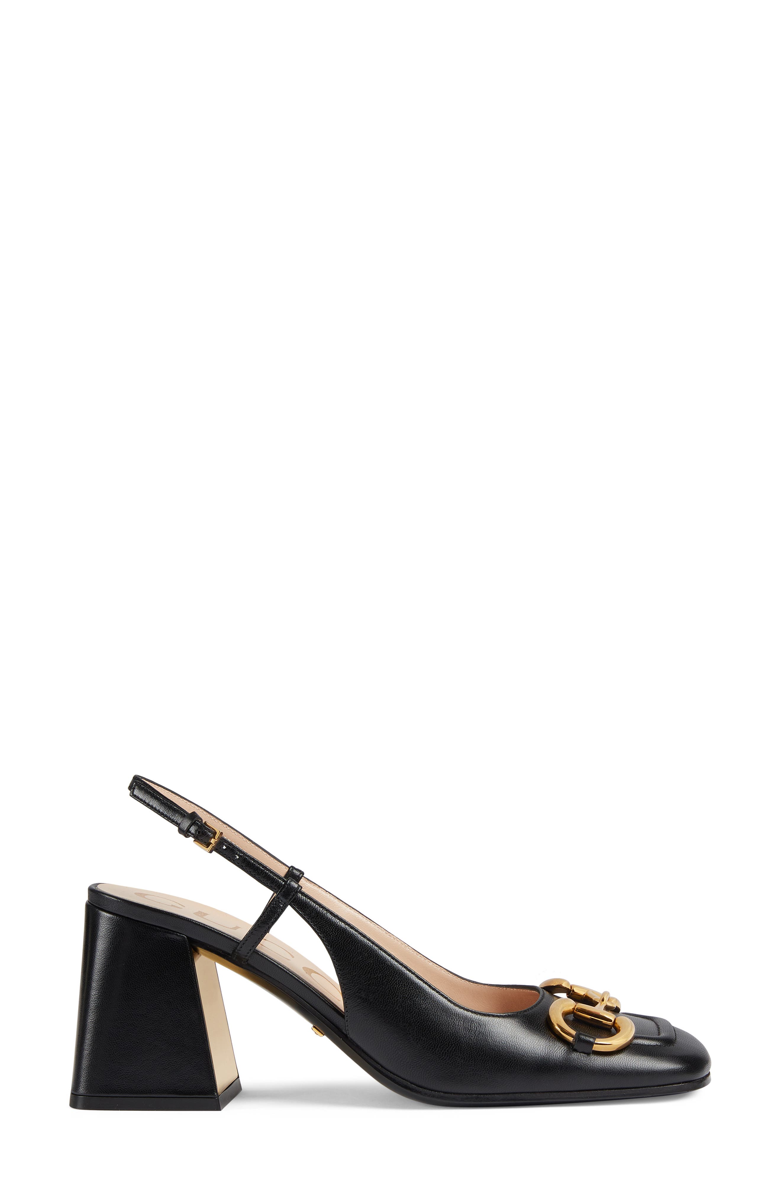 Gucci Baby Horsebit Slingback Pump, Alternate, color, 