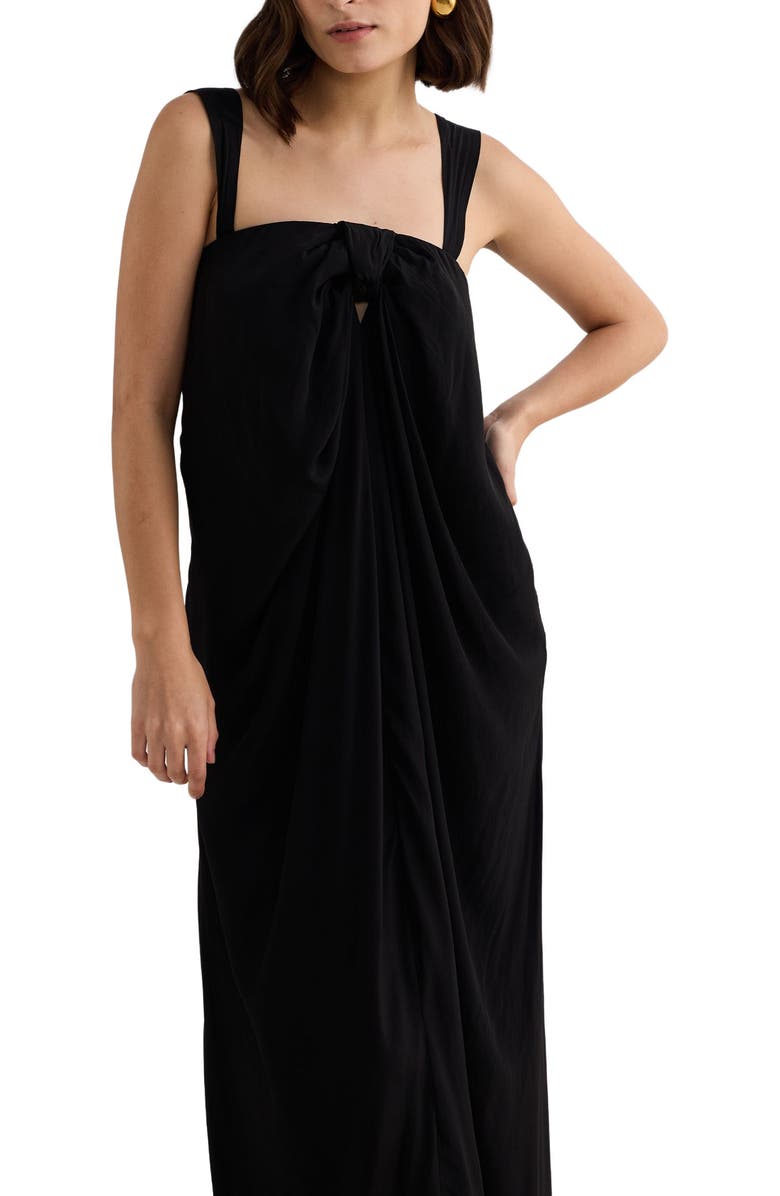 Reistor Twilight Twist Strappy Maxi Dress in Black, Alternate, color, Black