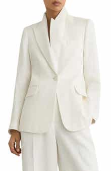 Alyx Texture One-Button Linen Blend Blazer