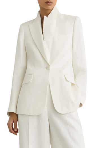 Alyx Texture One-Button Linen Blend Blazer