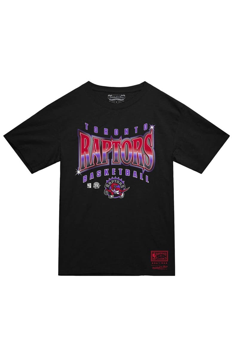 Mitchell & Ness Men's Mitchell & Ness Black Toronto Raptors Worldwide Collection Glow Up T-Shirt, Alternate, color, Black