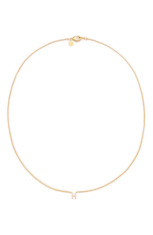 Petit Moments Call Me By Your Name Initial Pendant Necklace In Gold - H