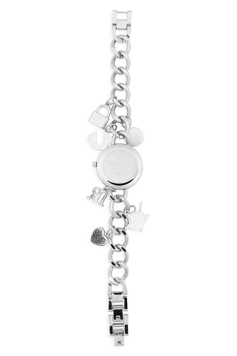 Analog Quartz Charm Strap Watch, 24.5mm, Alternate, color, SILVER
