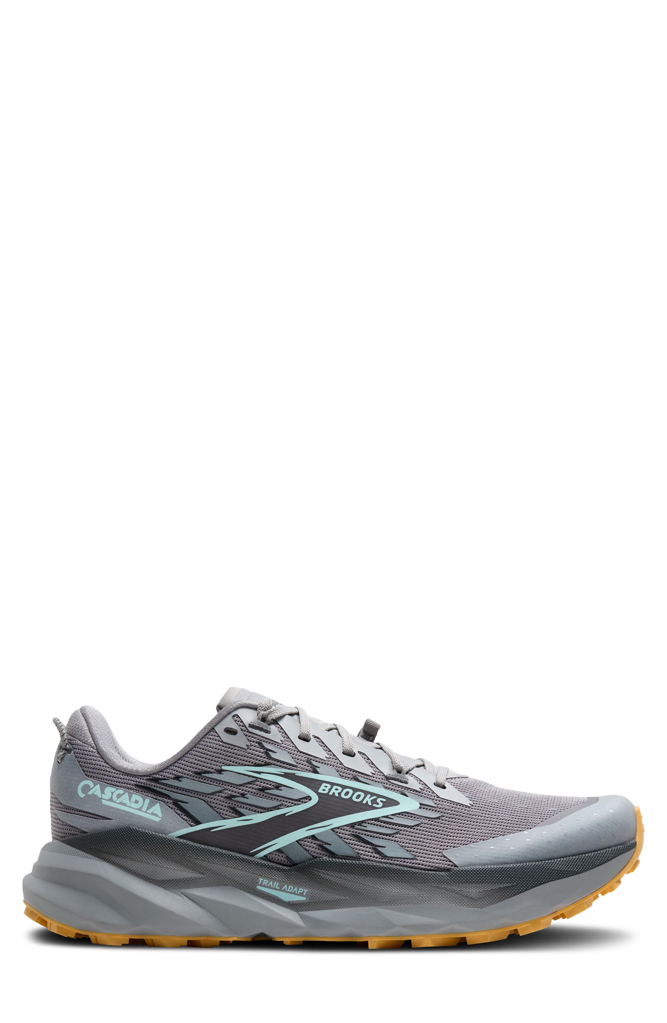 Cascadia 19 Trail Running Shoe, Alternate, color, ALLOY/ EBONY/ ORANGE