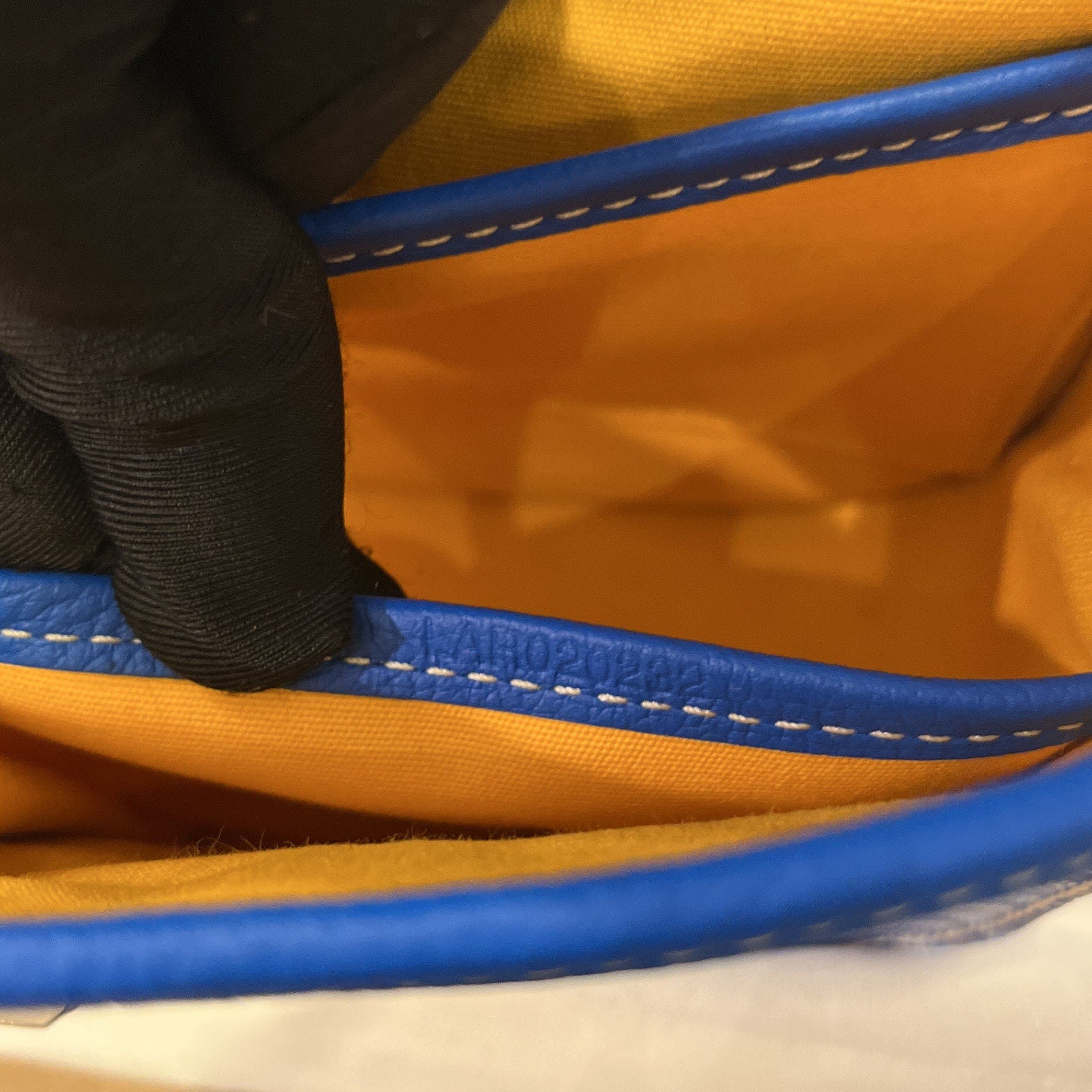 Pre-Owned Goyard Belvedere III Messenger Bag Coated Canvas with Leather PM, Alternate, color, Blue