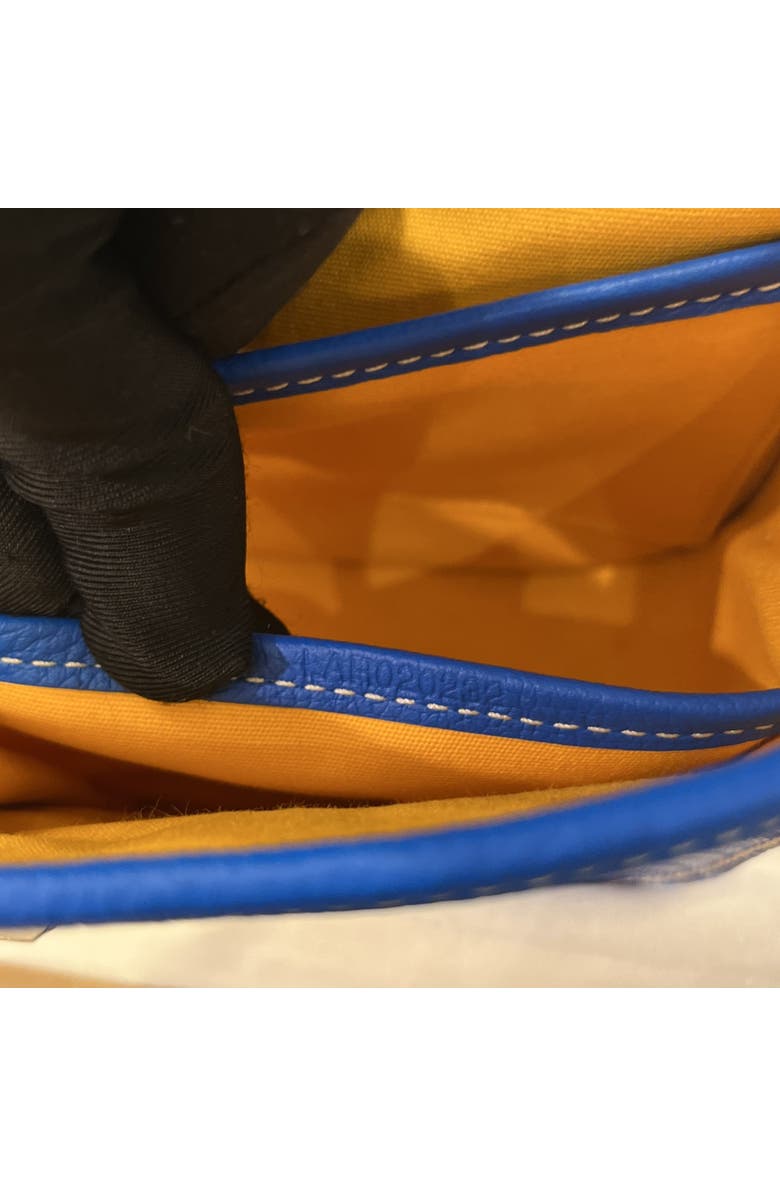 Pre-Owned Goyard Belvedere III Messenger Bag Coated Canvas with Leather PM, Alternate, color, Blue