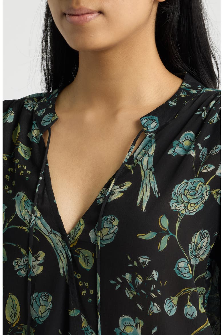 Crossover Top with Tassel Ties, Alternate, color, MIDNIGHT FOREST/SAGE