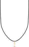 Ember Fine Jewelry 14K Gold Fishbone Pendant Cord Necklace