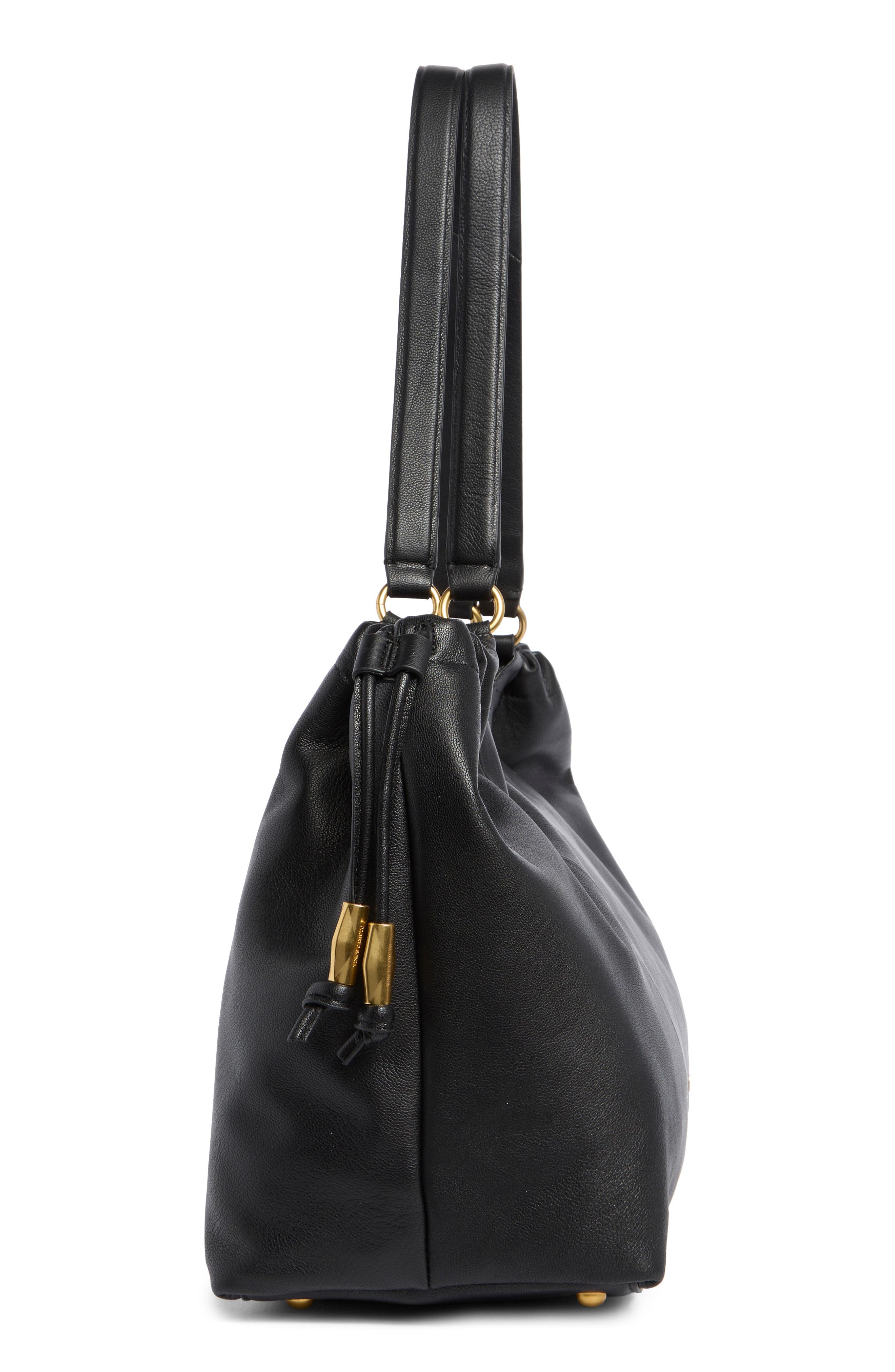 Vince Camuto Leane Leather Tote, Alternate, color, Black