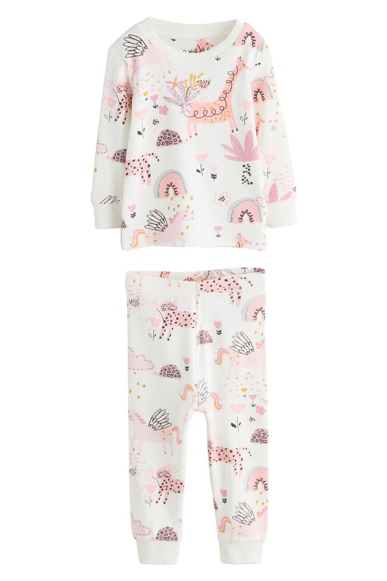 3-Pack Assorted Unicorn Fitted Two-Piece Stretch Cotton Pajamas, Alternate, color, PINK MULTI
