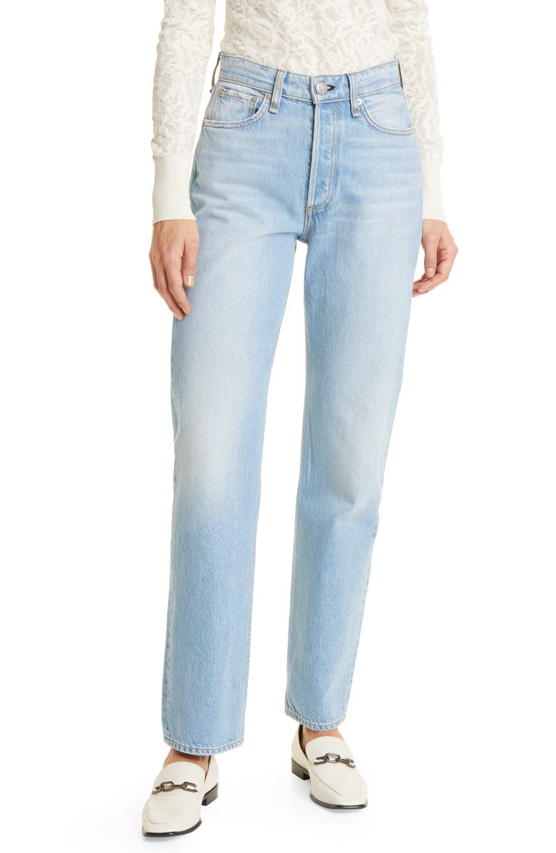 rag & bone Alex High Waist Straight Leg Jeans, Main, color, 