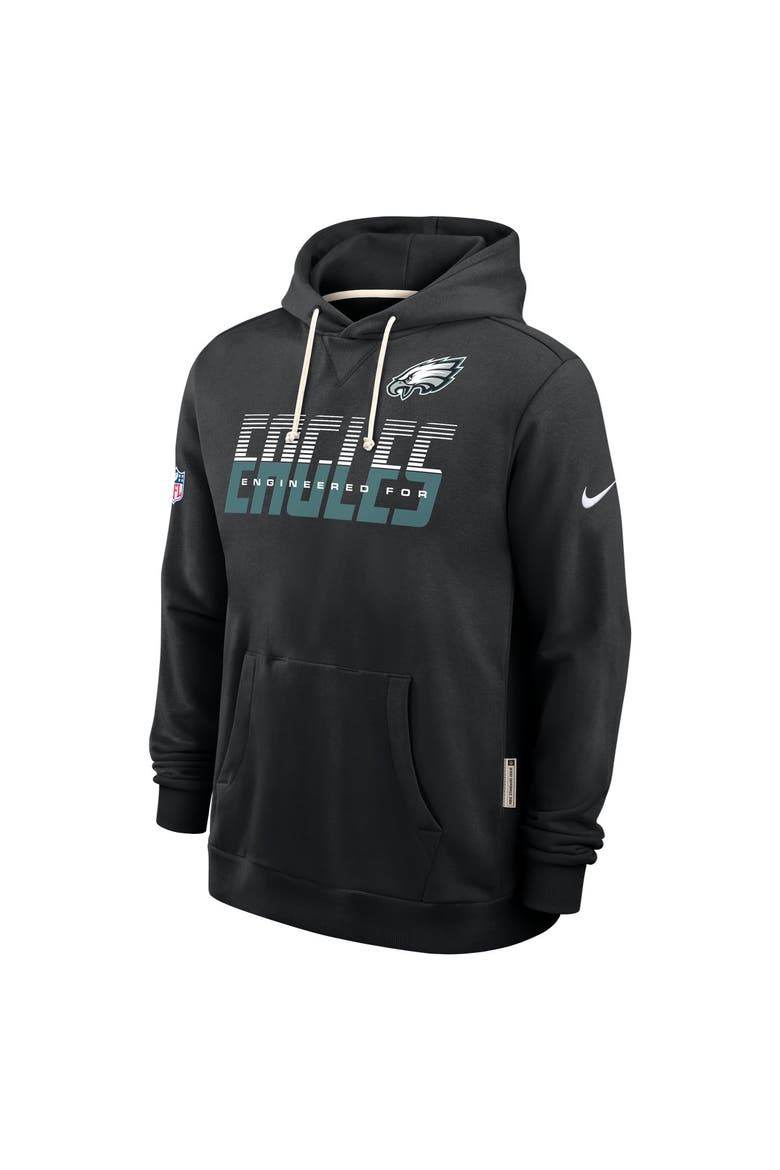 Men's Nike Black Philadelphia Eagles Sideline Standard Issue Top Prospect Dri-FIT Hoodie, Alternate, color, Black