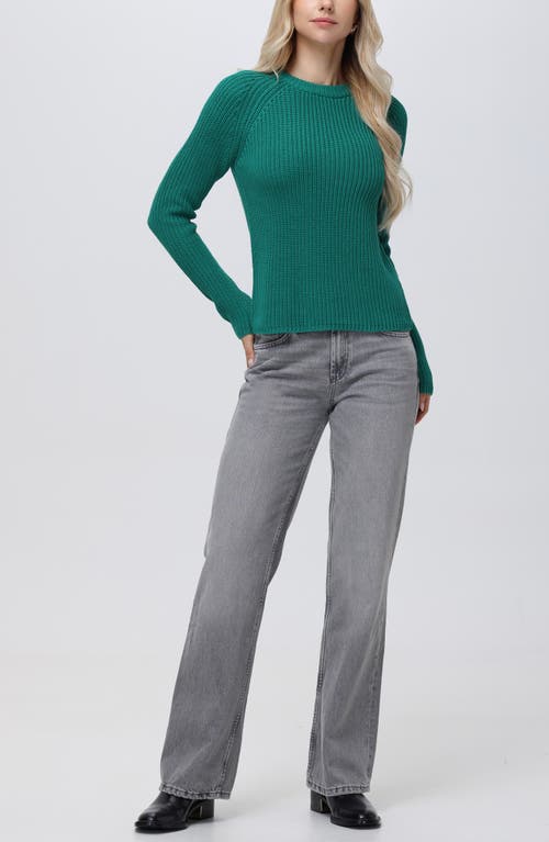 525 Jane Cotton Sweater In Jewel Green