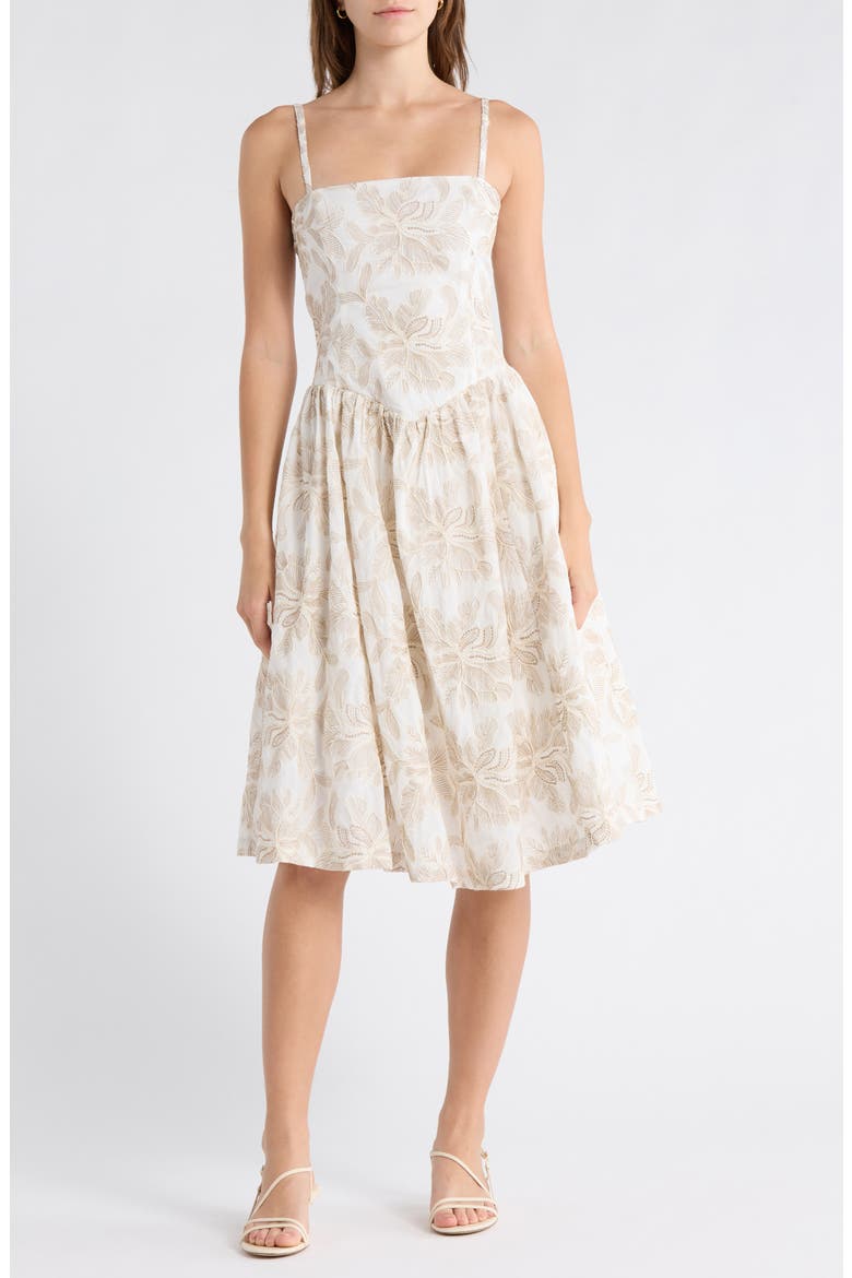Stassi Fit & Flare Dress, Main, color, BERMUDA BAY