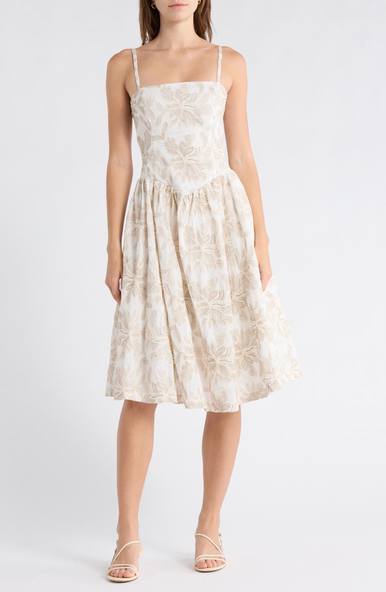 Steve Madden Stassi Fit & Flare Dress, Main, color, Bermuda Bay