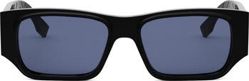 Fendi FF Squared 54mm Rectangular Sunglasses | Nordstrom