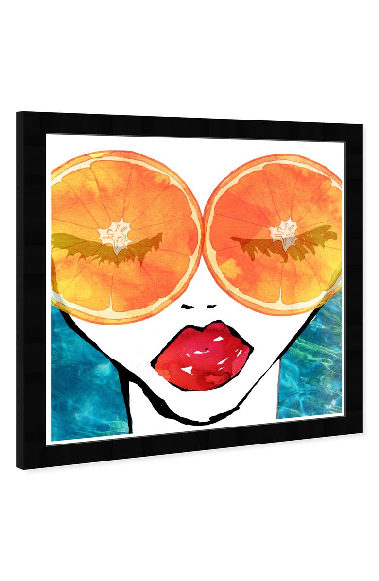 Wynwood Studio Orange Beach Framed Wall Art, 21"x21", Alternate, color, Orange
