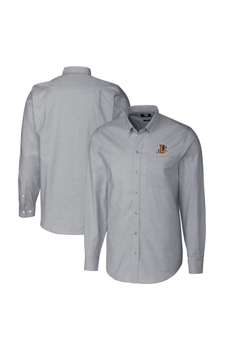 Cutter & Buck Men's Cutter & Buck Charcoal Durham Bulls Oxford Stretch Long Sleeve Button-Down Dress Shirt, Main, color,