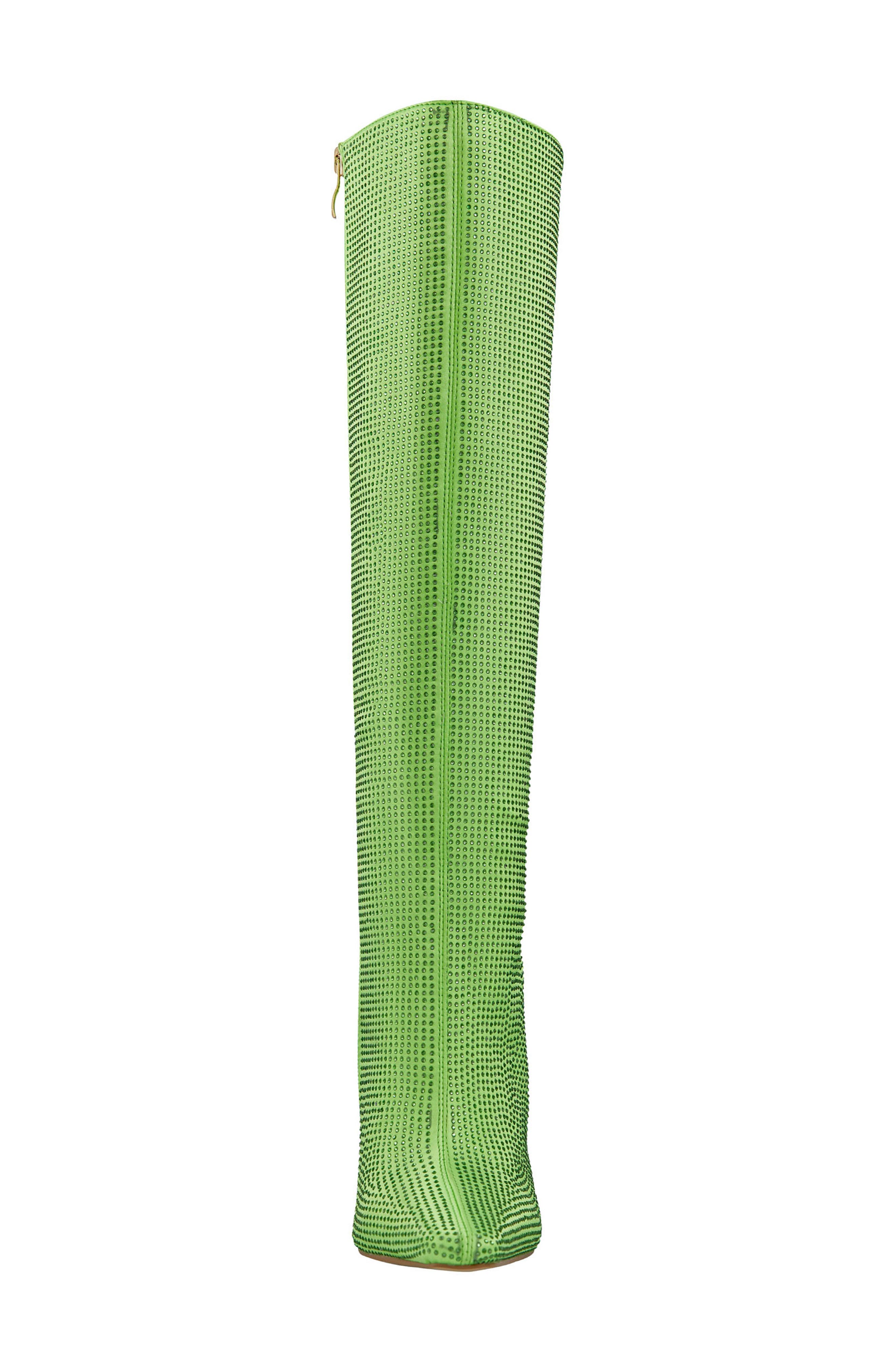 LADY COUTURE Diamond Rhinestone Pointed Toe Boot, Alternate, color, Lime