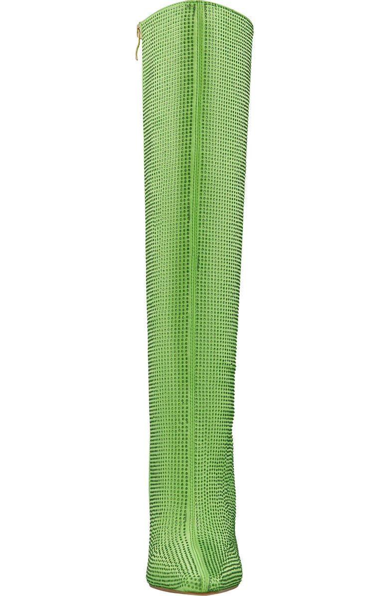 LADY COUTURE Diamond Rhinestone Pointed Toe Boot, Alternate, color, Lime