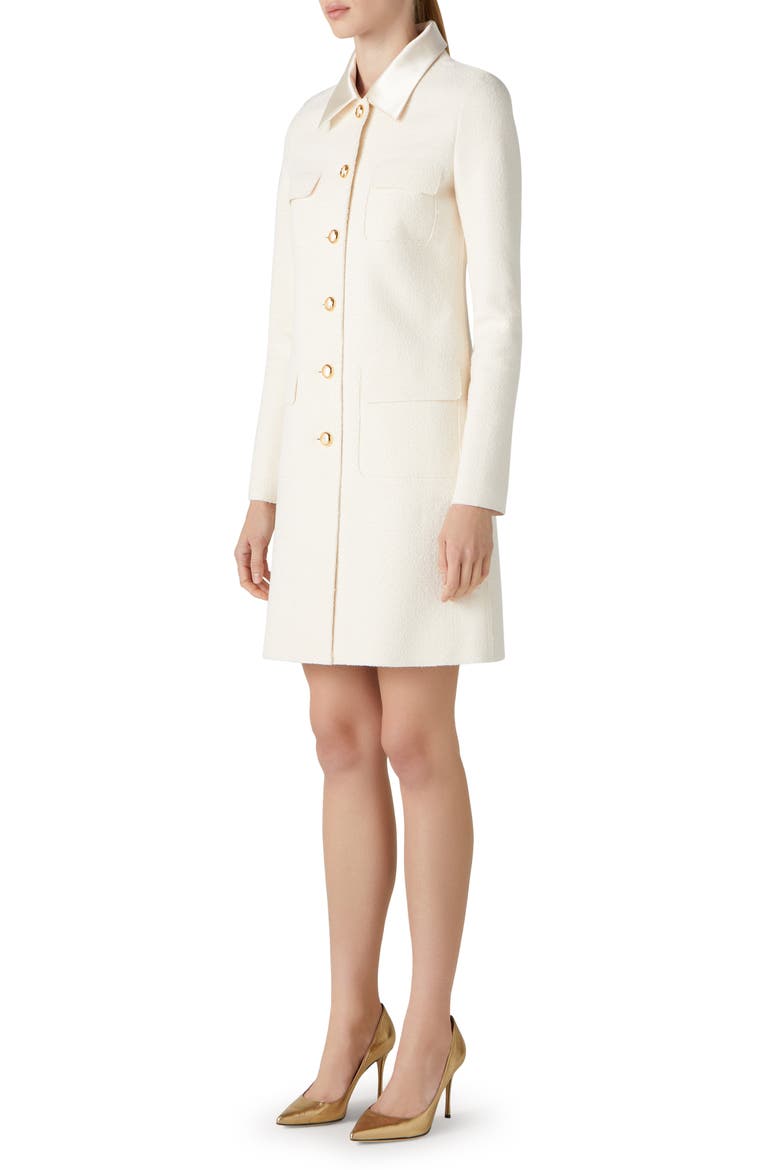 Bonded Tweed Longline Jacket, Alternate, color, ECRU